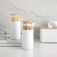 toothpick box cotton swabs holder tooth pick automatic press can cottoncontainer living room table accessories