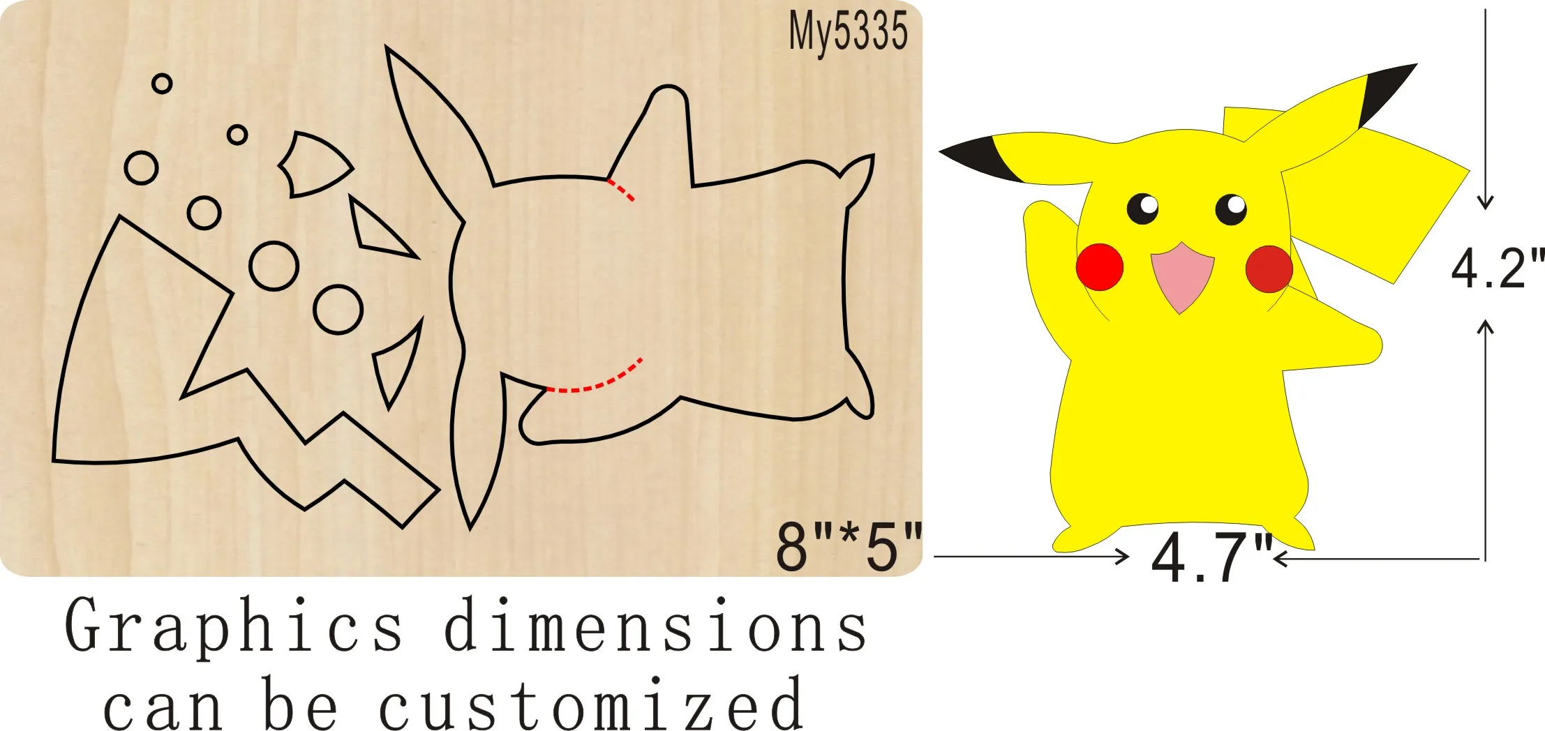 

Режущий штамп для резки дерева MY5335 совместим с большинством высекальных машин на рынке.