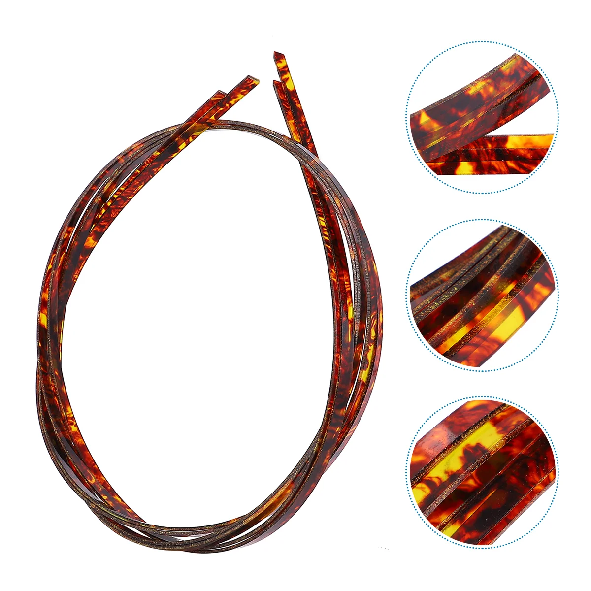

2 Pcs Guitar Trim Plastic Purfling Strip Decked Accessories Instrument Binding Mosaic