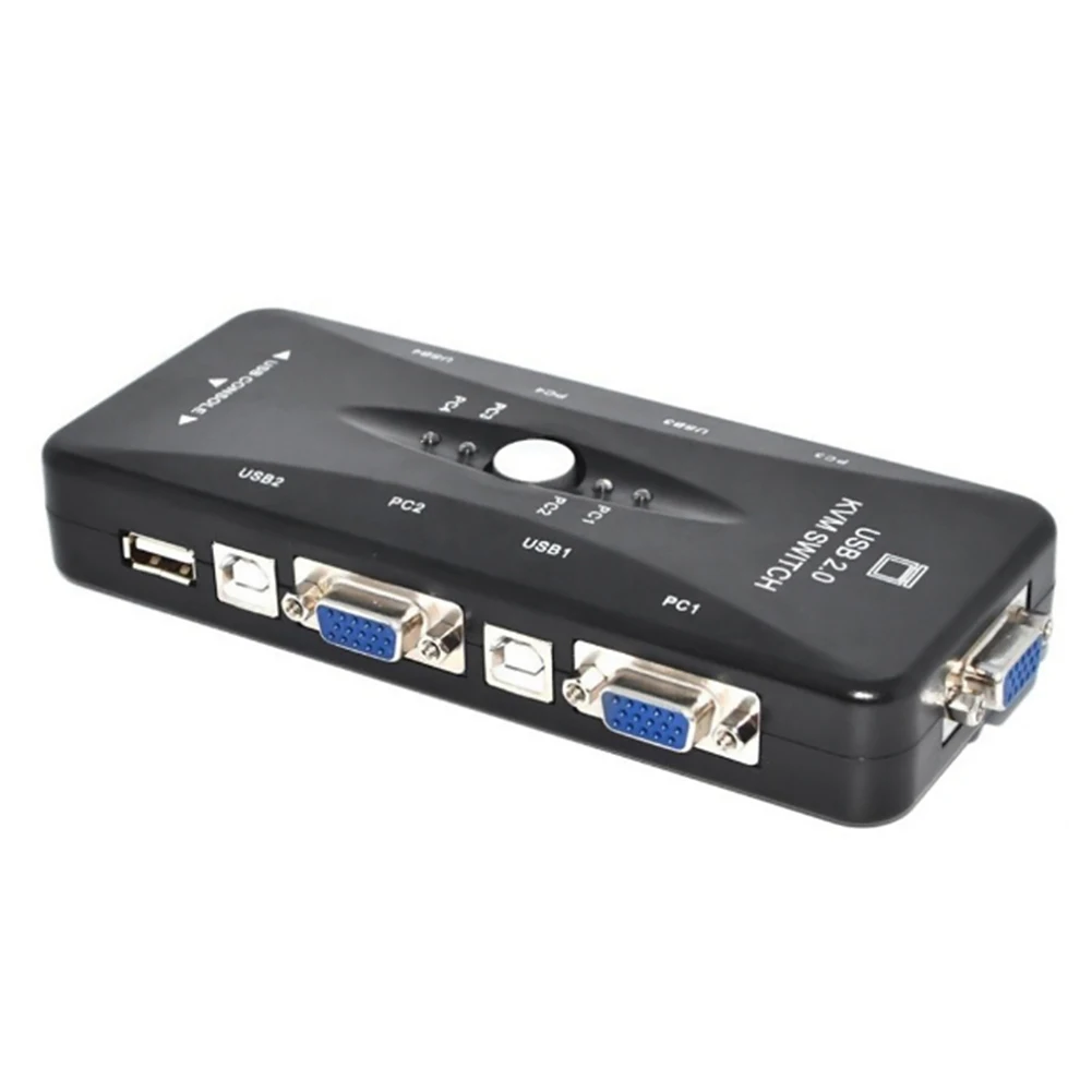 

Switch Computer Connection Laptop Kvm Synchronization Adapter VGA Splitter Anti-interference Video Cable 4 Port Stable Transfer