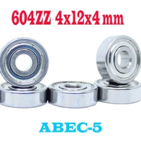 604zz bearing abec 5 10pcs 4x12x4 mm miniature 604z ball bearings 604 zz emq quality