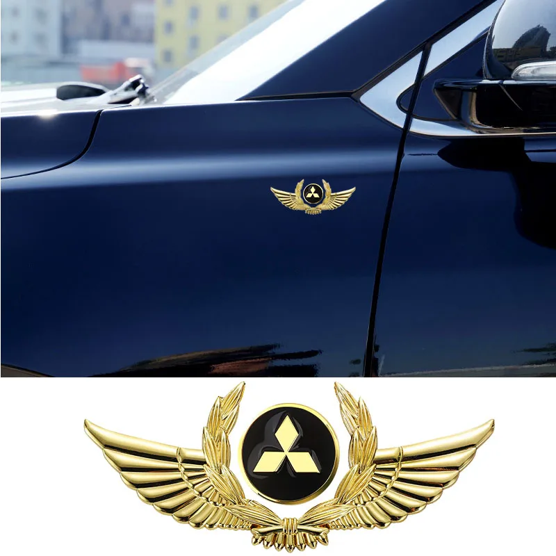 

Metal Car Body Emblem Wing Sticker for Mitsubishi RALLIART Lancer ASX L200 Colt Pajero Outlander Eclipse Inner Decal Accessories