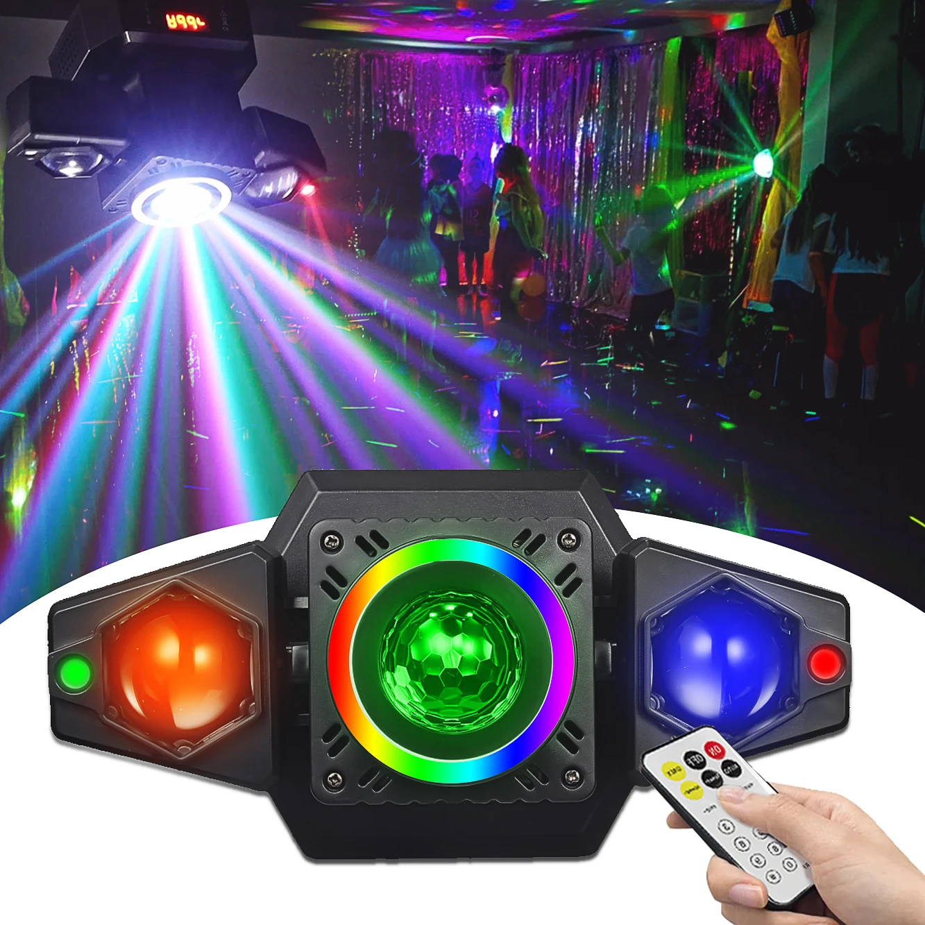 

Новый! Приятный для бюджета дискотека Magic Ball Крытый RGBW Дистанционный DJ-клуб Бар Оборудование Звуковая активация Праздничное украшение Лазер для вечеринки