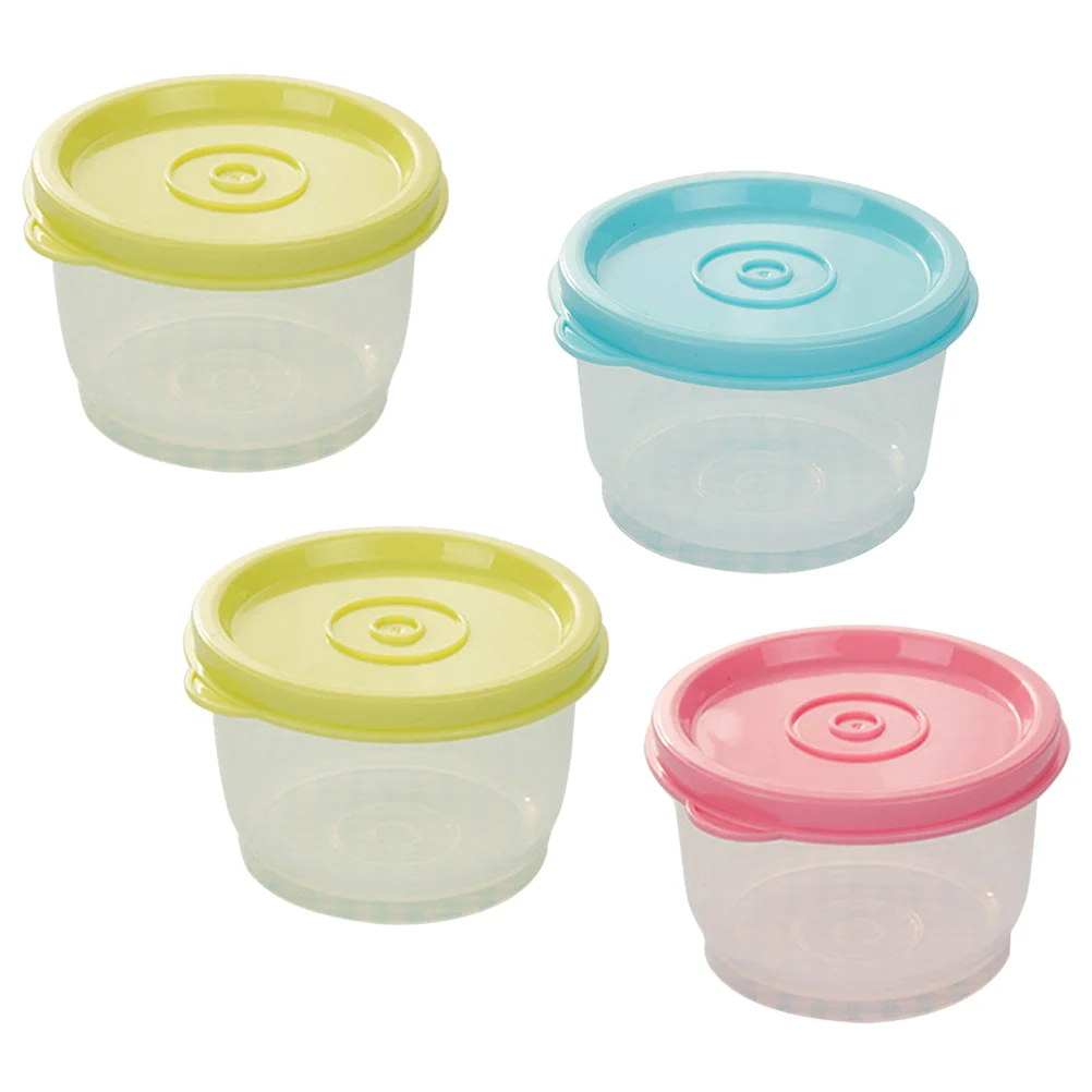 

4 pcs Bowls With Lids Takeaway Containers Plastic Lunch Boxes Small Containers With Lids Freezer Containers For Food