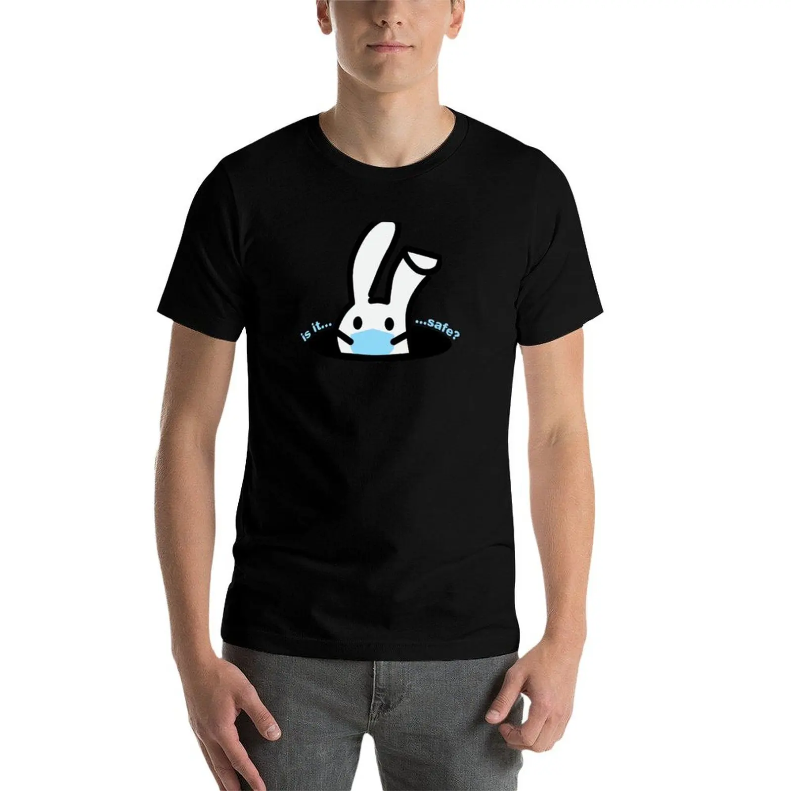 Фото Футболка Covid Bunny, свободная футболка большого размера №3
