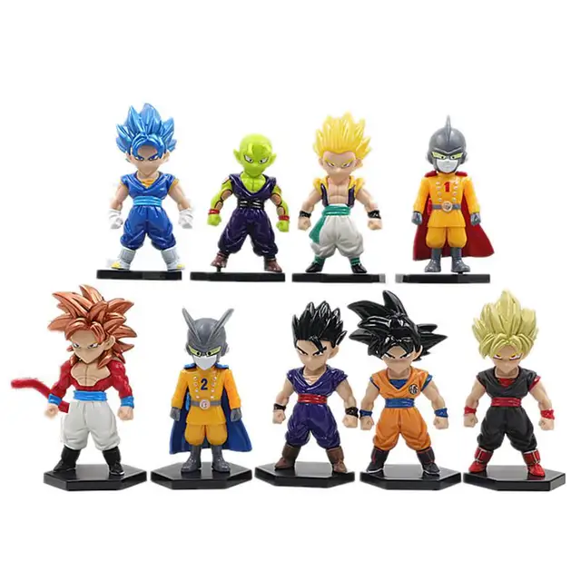 Dragon Ball Super Figures Bandai 8cm  Dragon Ball Figures Super Saiyan 4 -  6 Pcs/lot - Aliexpress