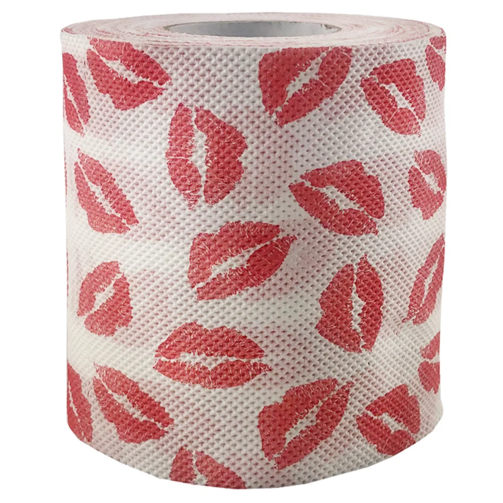 

Red Lipstick Printed Roll Paper Napkin Towels Decorative Printing Virgin Wood Pulp Pattern Restaurants Napkins Hand Toilet