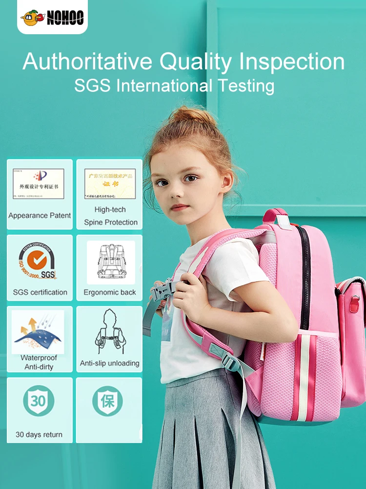 2 PCS/Set British Style School Backpacks for Girls Pink Large Capacity Primary Kids School Bags Waterproof Children Book Packs