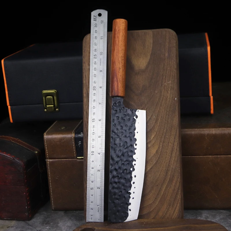 Маленький кухонный нож с зернистой структурой из нержавеющей стали для резки