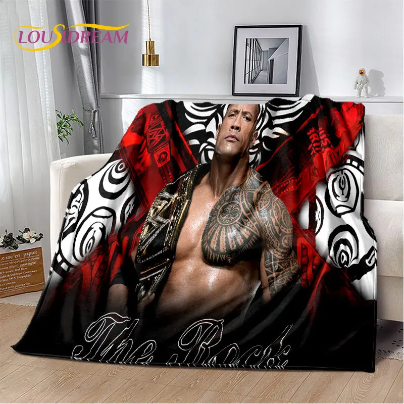 Мягкое плюшевое одеяло HD The Rock Dwayne Johnson фланелевое покрывало для гостиной спальни