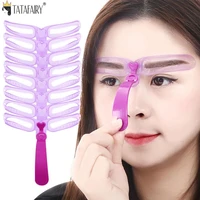 8 styleset card eyebrow stencil reusable grooming shaper template brow stamp makeup tools stickers eyebrow shaper cosmetic tool