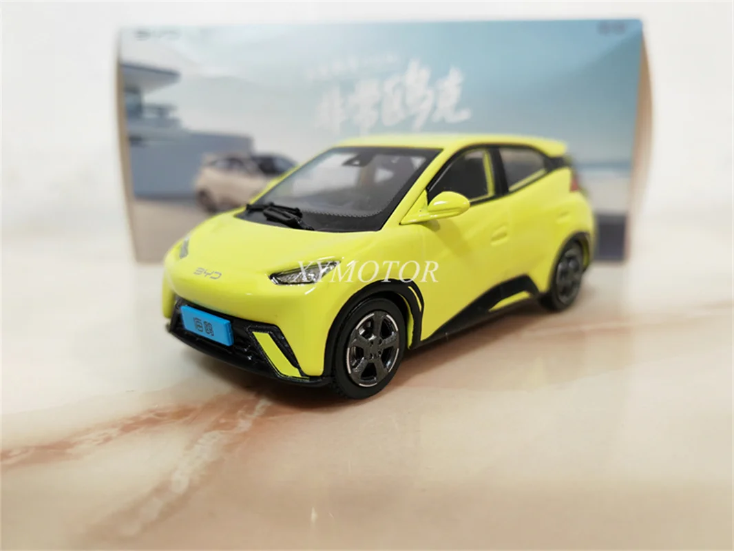

1:43 для BYD Seagull EV Новая Энергия литая металлическая Модель автомобиля игрушки подарки хобби дисплей желтые орнаменты коллекция