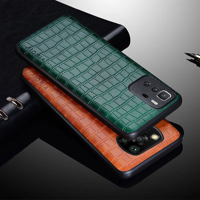 

New Luxury Crocodile Leather Case for Xiaomi POCO F1 F2 Pro F3 Slim Fit PU Back Cover for Poco X2 X3 GT M3 M4 Pro 5G Phone Case