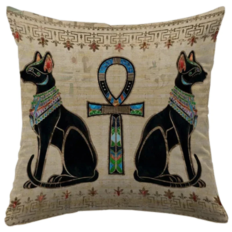 

Pillowcases Ancient Egypt Egyptian Square Cushion Cover Pillow Covers Sleeping Pillow Case Bed Room Decor Short Plush Dakimakura