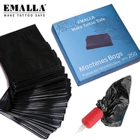 emalla black tattoo machine cover 250pcs 0 35mm thickness sleeves bags tattoo clean barrier bags for tattoo accessories supply