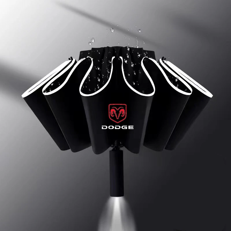 

Car Automatic Umbrella With LED Light Reflective Stripe for Dodge SXT Challenger RAM 1500 Charger Avengr Durango Caliber et