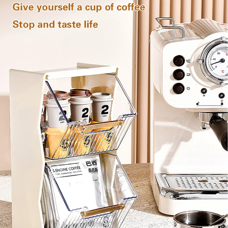 

Коробка для хранения чайных пакетиков, Офисная коробка для хранения зеркальных кофейных зерен, полка для отделки чая, прозрачная акриловая настольная коробка-органайзер для всякой всячины