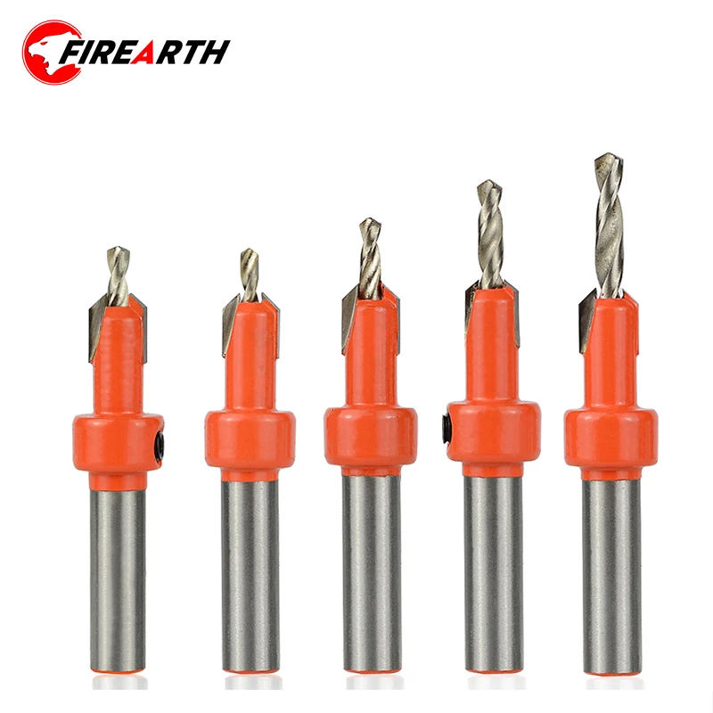 

Countersink Router Bit 8mm Shank Demolition Drill Bit 2.8/3/3.2/3.5/4mm Woodworking Hole Drill Bit Wood Router Bit