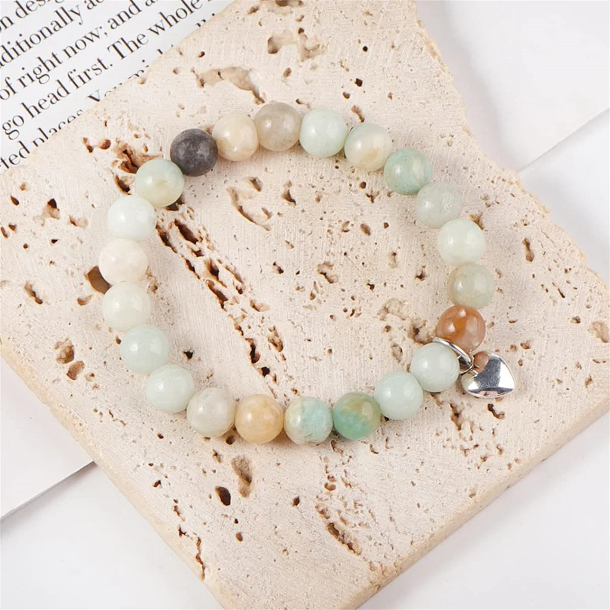 Inspirational Gifts for Women Get Well Soon Gifts 8mm Natural Stone Bracelets Crystal Stone Gifts for Women Sister Girlfriend