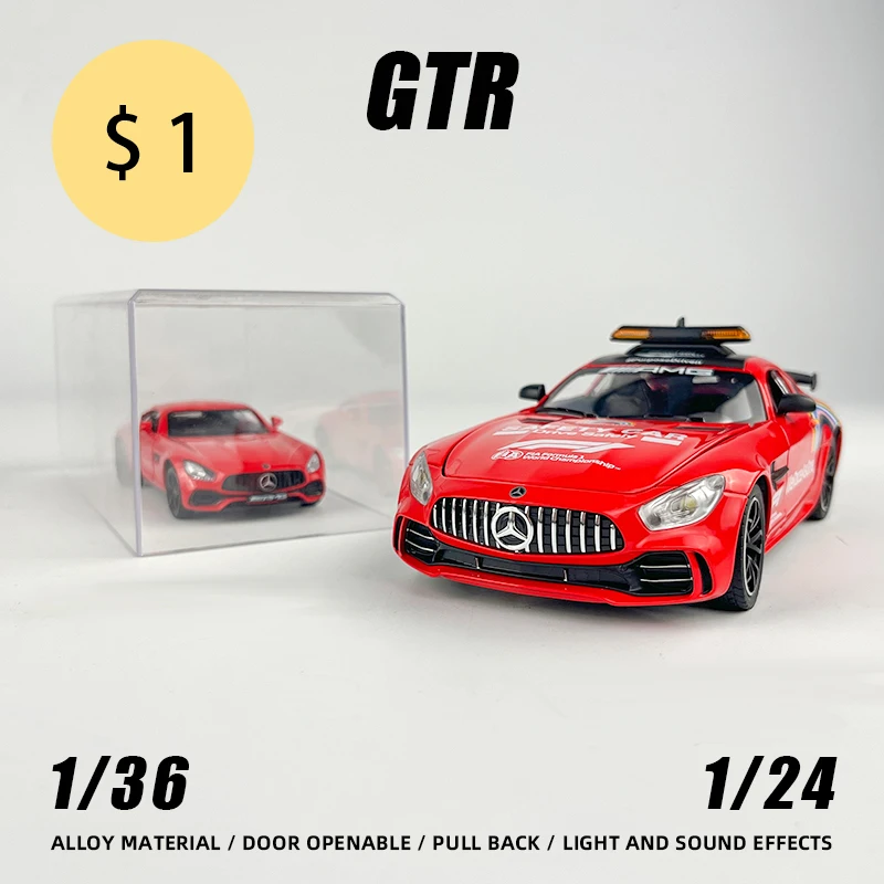 1:24 Ben z GTR спортивный автомобиль живопись сафари металлический подарок премиум