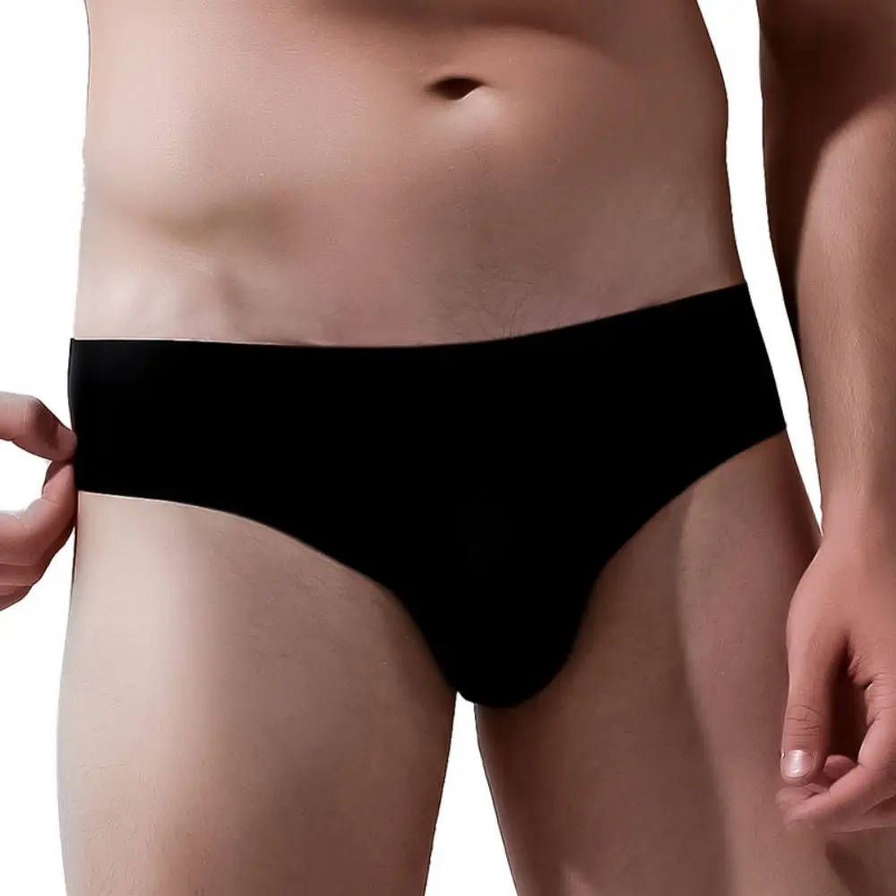 

Men'S Ice Silk Traceless Triangle Underwear Briefs Men'S Pants Transparent Breathable Quick Drying Underpants Panties Lingerie
