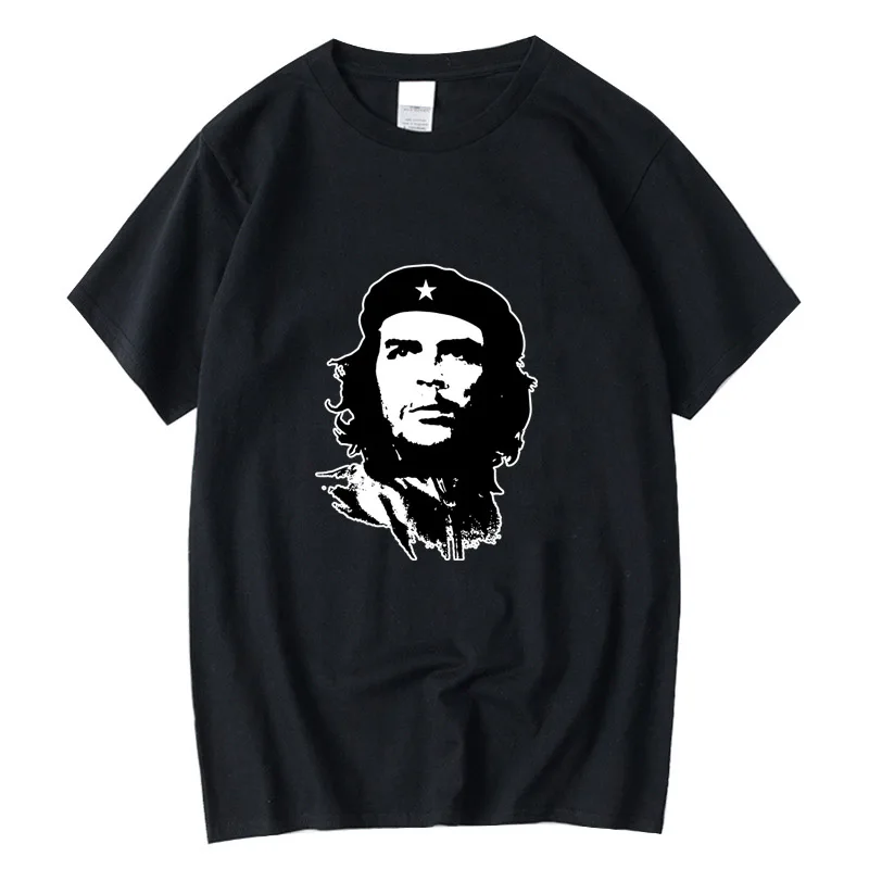 

XINYI Men's T-shirt 100% cotton che guevara revolution Print summer loose o-neck cool t shirt for men short sleeve t-shirt male