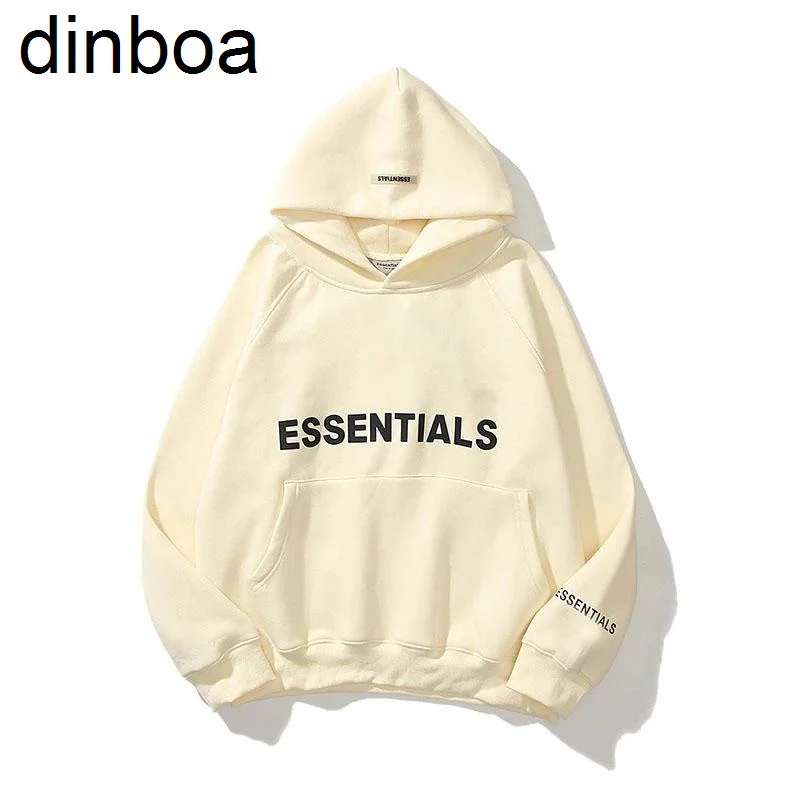 

Dinboa-hoodie Men Women Oversize Best-quality Essentials Sweatshirts Kanye West Hip Hop Streetwear Cotton Y2k Essential Pullover