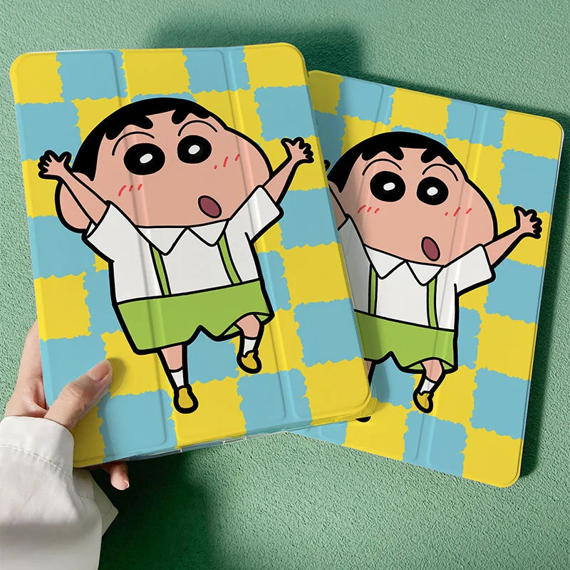 

Crayons Shinchans With Pen Slot For iPad Air 2021 10.2 Case Mini 6 Air 4 10.9 Silicone Protective Case iPad Pro 11 Inch Cover