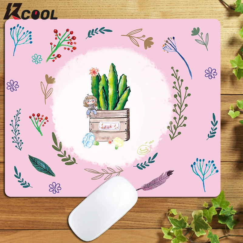

Ins Cactus Mouse Pad Small Non-Slip Rubber Keyboard Pad Surface for The Mouse Office Home Computer Laptop Learning Desktop Mat