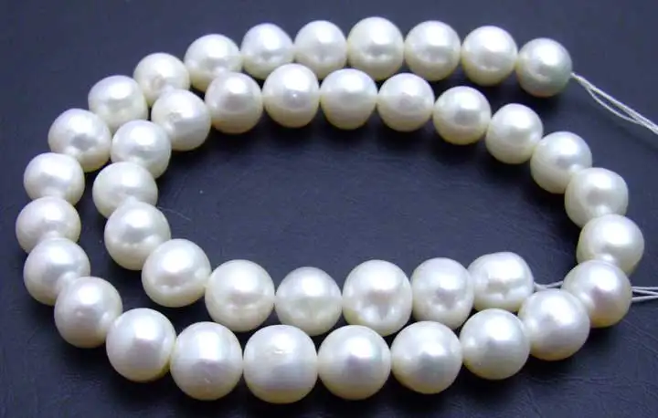 

Qingmos 9-10mm Round A Natural White Pearl Loose Beads for Jewelry Making DIY Necklace Bracelet Earring Strands 14" seed beads
