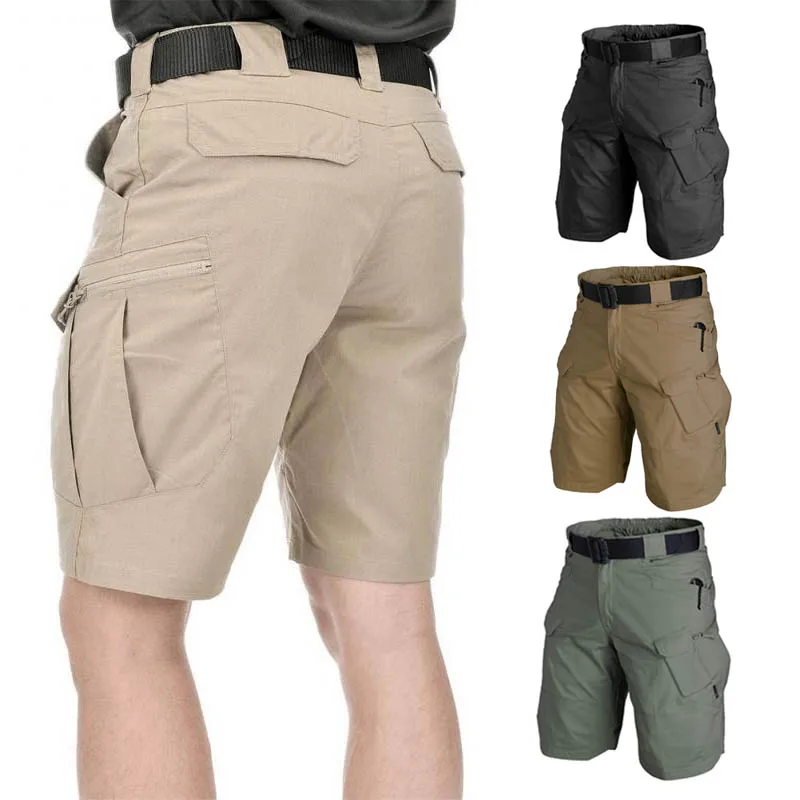 

Шорты мужские тактические, классические водонепроницаемые быстросохнущие Короткие штаны с несколькими карманами, уличные шорты-карго в стиле милитари для охоты, рыбалки