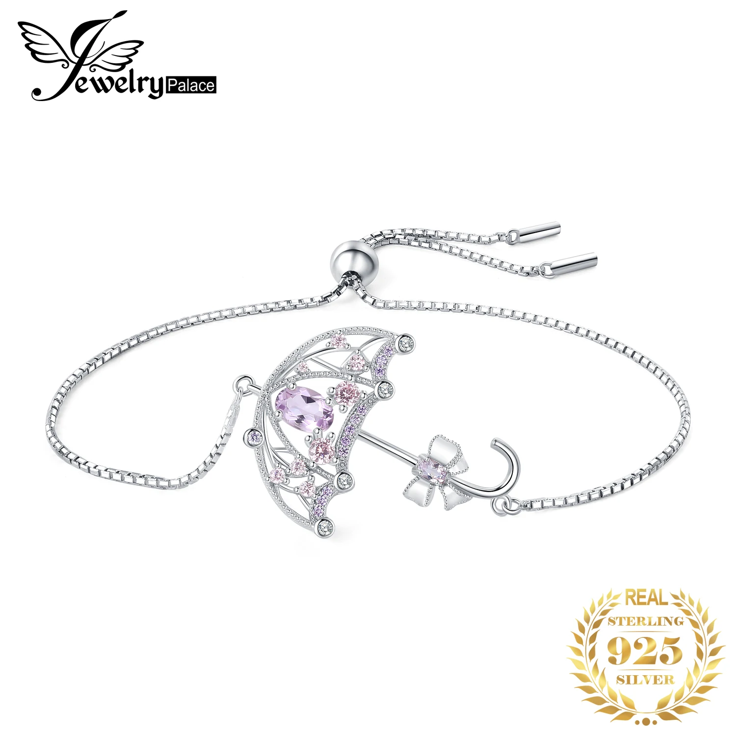 

Новое поступление, роскошный женский браслет из серебра с натуральным аметистом