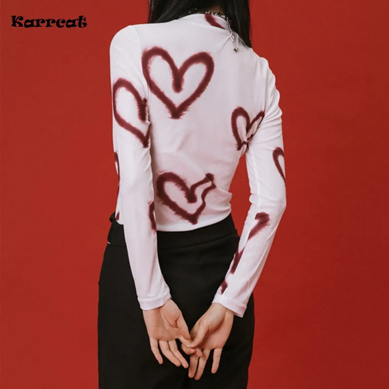 

Женская футболка с длинным рукавом и принтом, в готическом стиле