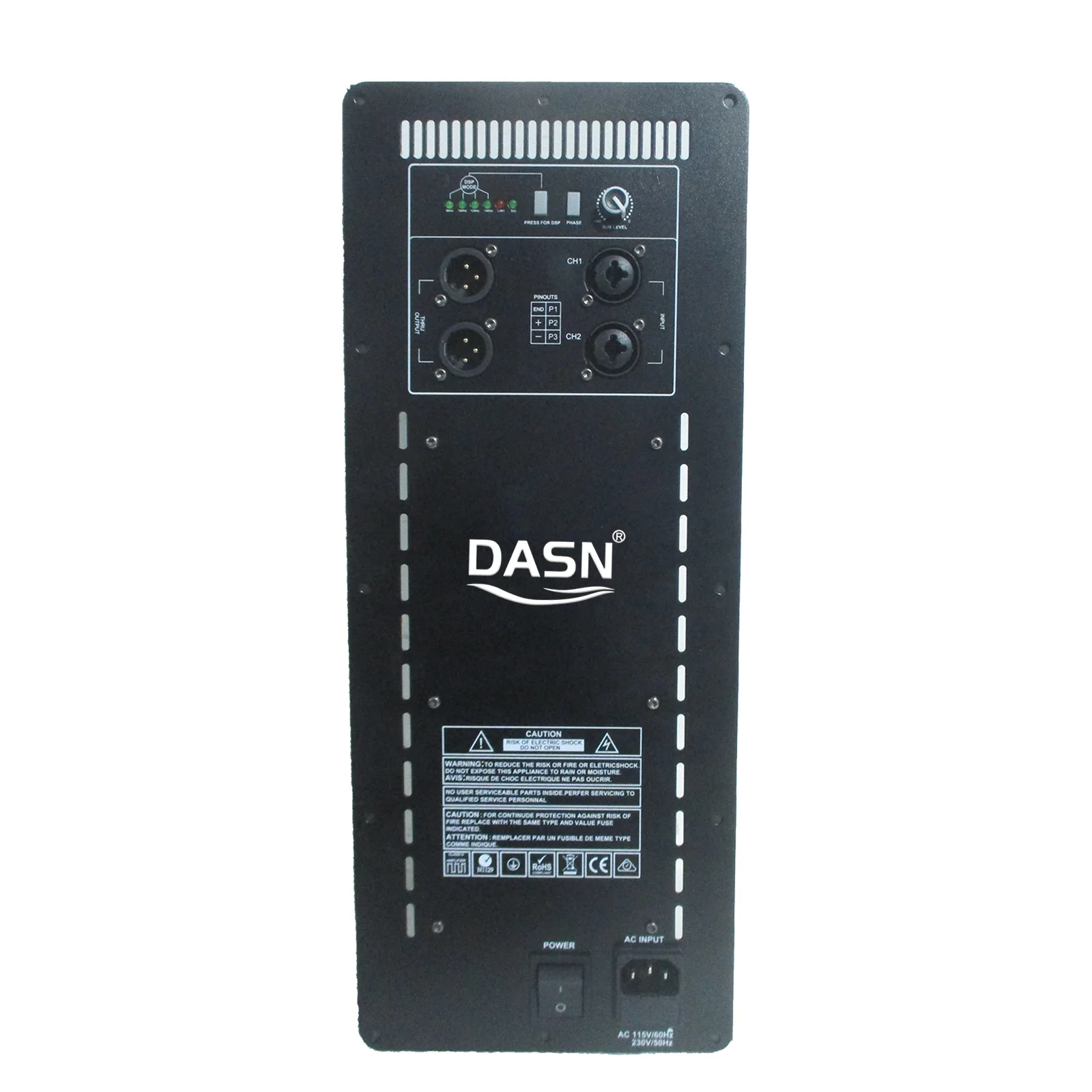 Фото DASN DA-700W DSP 4 Ом 1-полосный сабвуфер класса D сценический DJ вечерние модуль усилителя мощности аудио плата профессиональный RMS 700 Вт №1