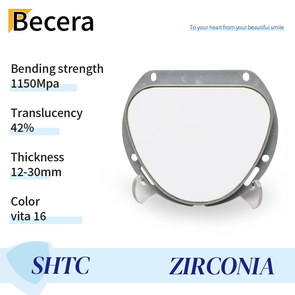 

Becera SHT Color Dental Zirconia Block High Strength Restoration Materials Compatible with Cad Cam Amann Girrbach Milling System
