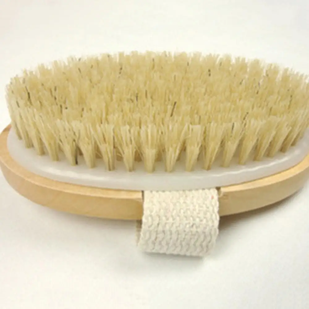 

Exfoliating Body Brush Long Handle Wooden Cleaner Bath Shower Bristles Massager