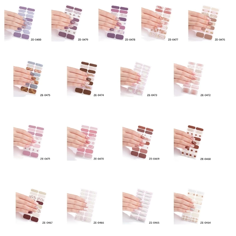 Многоцветная наклейка для ногтей полное покрытие самоклеящаяся маникюра
