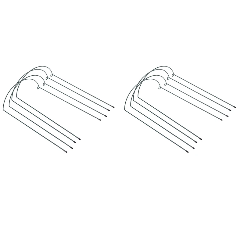 

8 Pack Plant Support Stake Metal Garden Plant Stake Green Half Round Plant Support Ring Plant Cage Plant Support