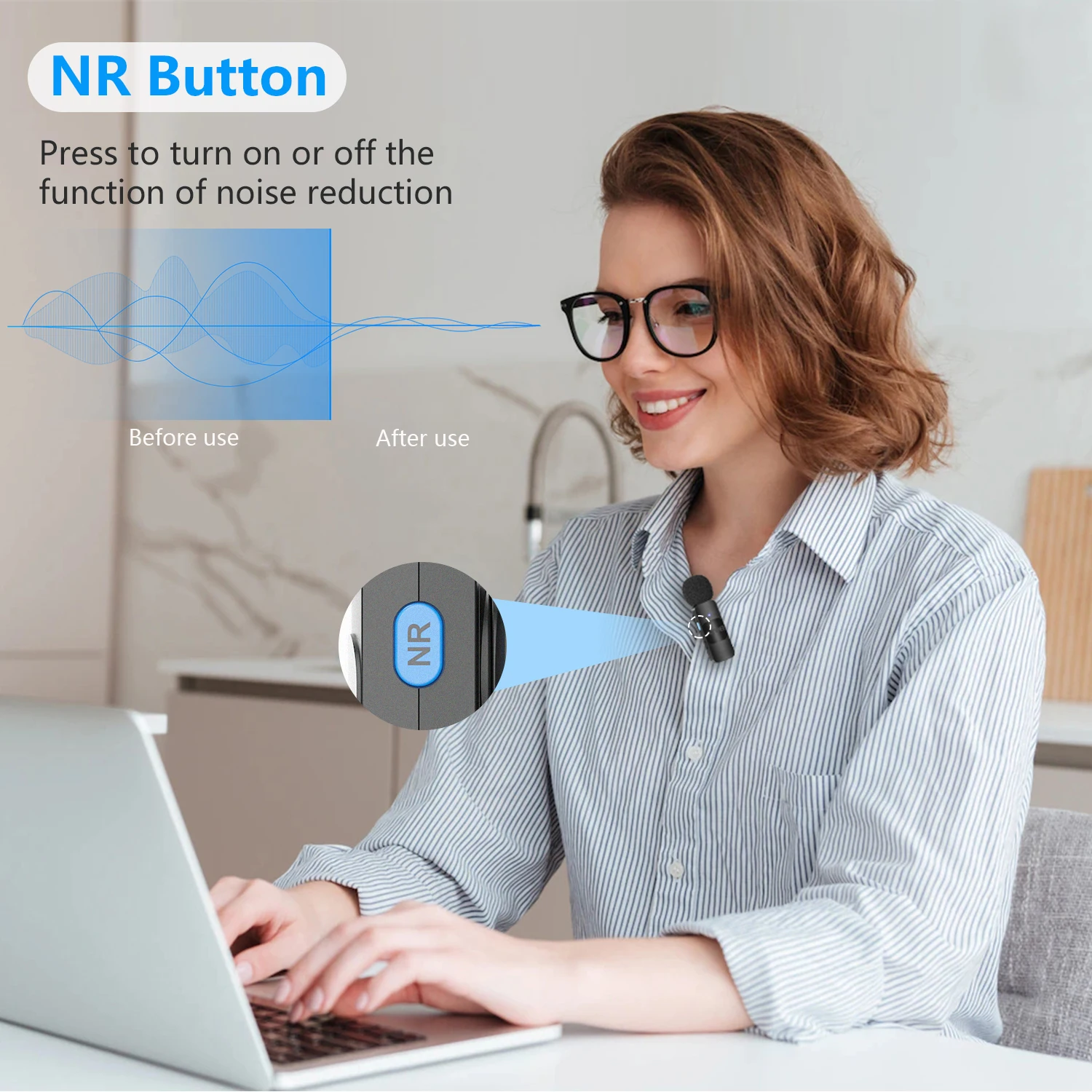 BOYA BY-V Профессиональный беспроводной петличный мини-конденсаторный микрофон с