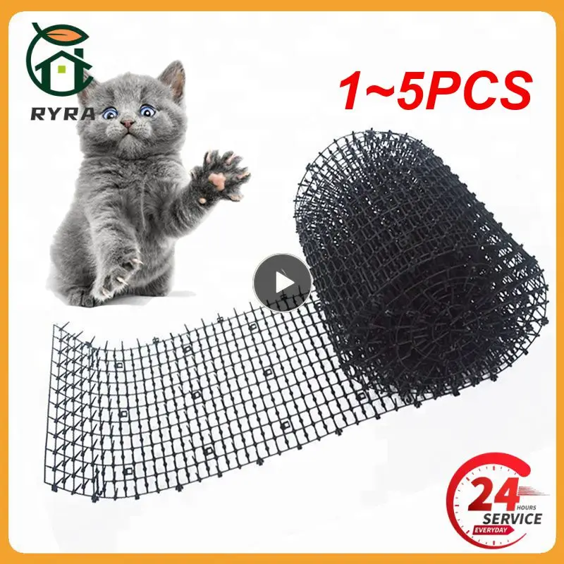 

1~5PCS Garden Cat Scat Mats Repellent Mat Safety Trees Skewer Prickle Strips Spikes Prevent Dog Cat Mesh Plastic Spike Pet