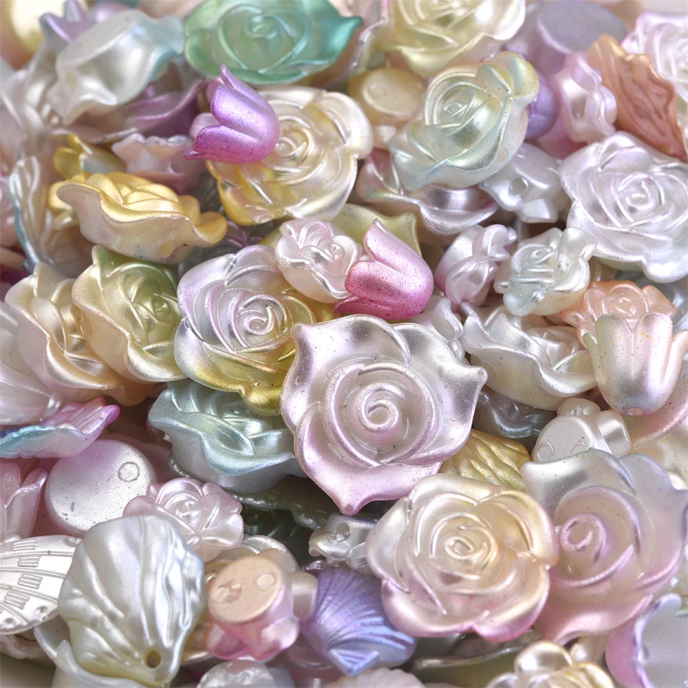 50 шт. акриловые бусины в виде бабочек