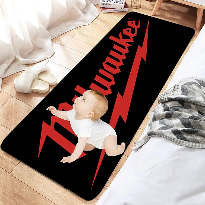 

Hallway Foot Rugs Flannel Living Room Carpet M-Milwaukee Floor Mat Doormat Pet Rug Soft Bath Mat Kitchen Home Decor Wedding Gift