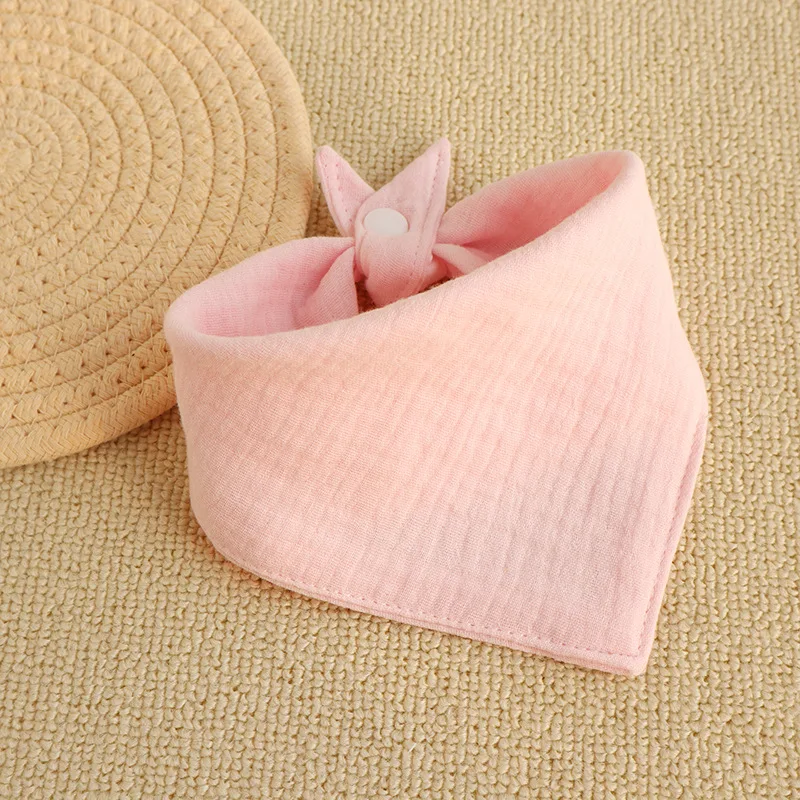 Baby Bibs for Feeding Muslin Cotton Stuff Newborn Button Soft Triangle Saliva Towel Burp Cloth Drool |