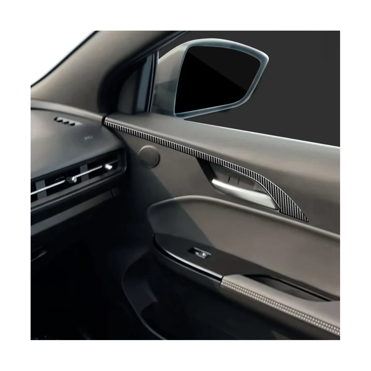 Для Vinfast E34 VF-E34 2021-2023 углеродное волокно внутренняя Автомобильная Дверная панель