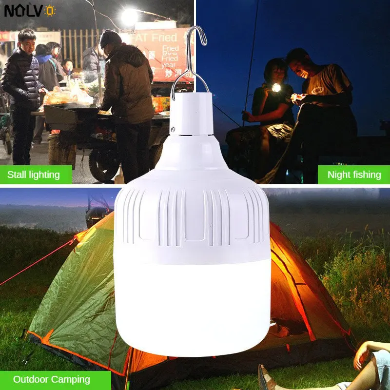 High Power Mobile Torch Hanging Night Market Lights Portable Led Bulb Outdoor Camping Lamp High Power Emergency Lanterns