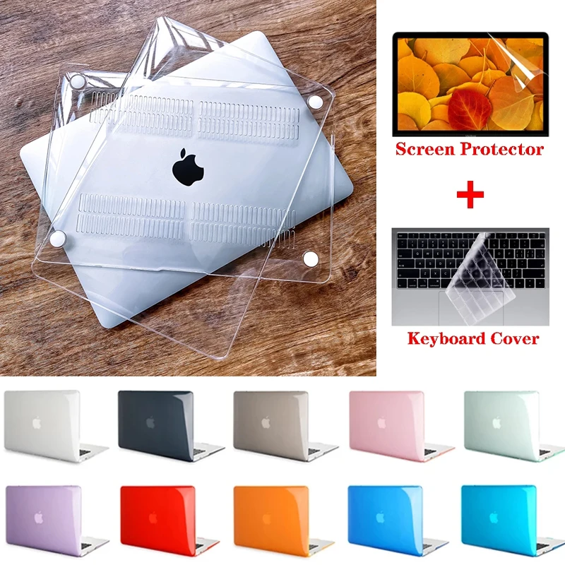 

Прозрачный защитный чехол для Apple Macbook Air Pro Retina 14 13 12 11 дюймов, чехол для ноутбука M1 M2 Pro Max Chip A2681 A2442 A2338
