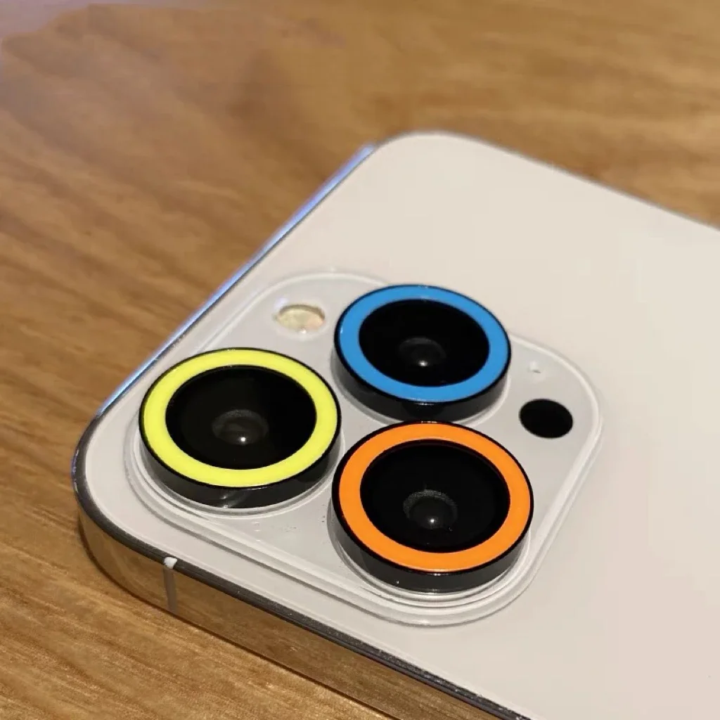 Для IPhone 16 15 Pro Max Plus светящаяся защитная пленка для камеры керамическое кольцо