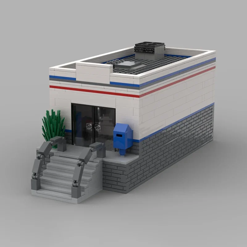 Модель с видом на улицу Moc строительные блоки кирпич MOC модель почты технология