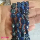 Высокое качество 12 мм Гладкий синий натуральный Лазурит в форме монеты DIY самодельные драгоценные камни нить 15 