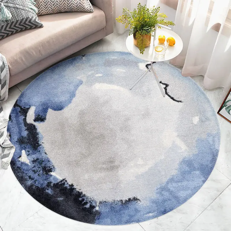 

Modern Abstract Round Carpets for Living Room Large Area Rugs for Bedroom Decoration Lounge Round Absorbent Floor Mat Washable
